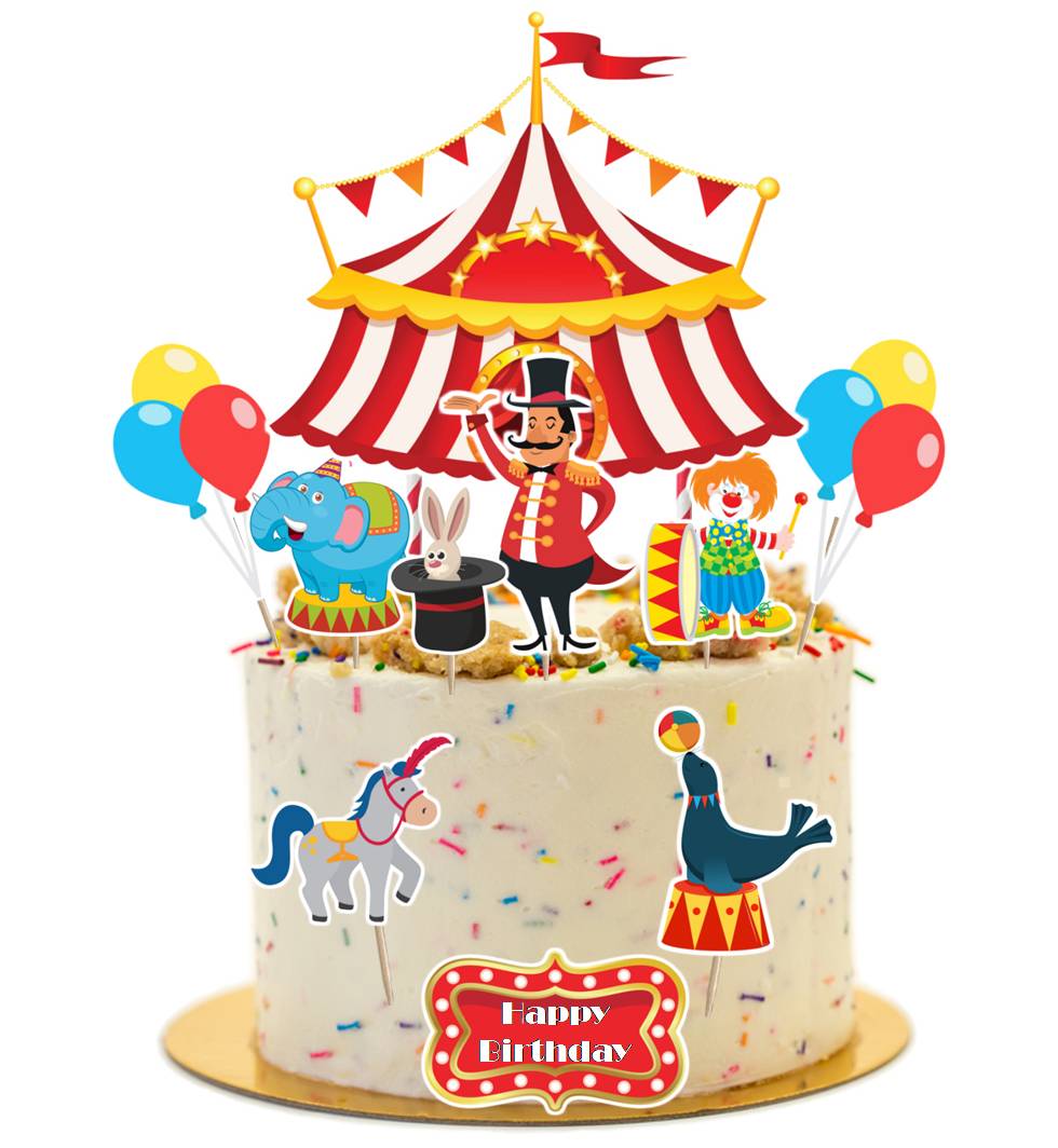 Circus Cake Topper, Cake Decorations