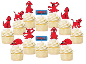 Clifford The Big Red Dog Cupcake Toppers