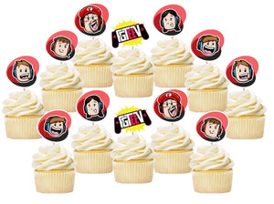 FGTEEV Cupcake Toppers, Party Supplies