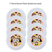 Load image into Gallery viewer, FGTEEV Clear Plastic Disposable Party Plates, 8pc per Pack, Choose Size