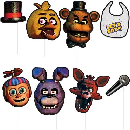 Five Nights at Freddy's Photo Props 8pc. Birthday Party Supplies Favor –  Party Mania USA