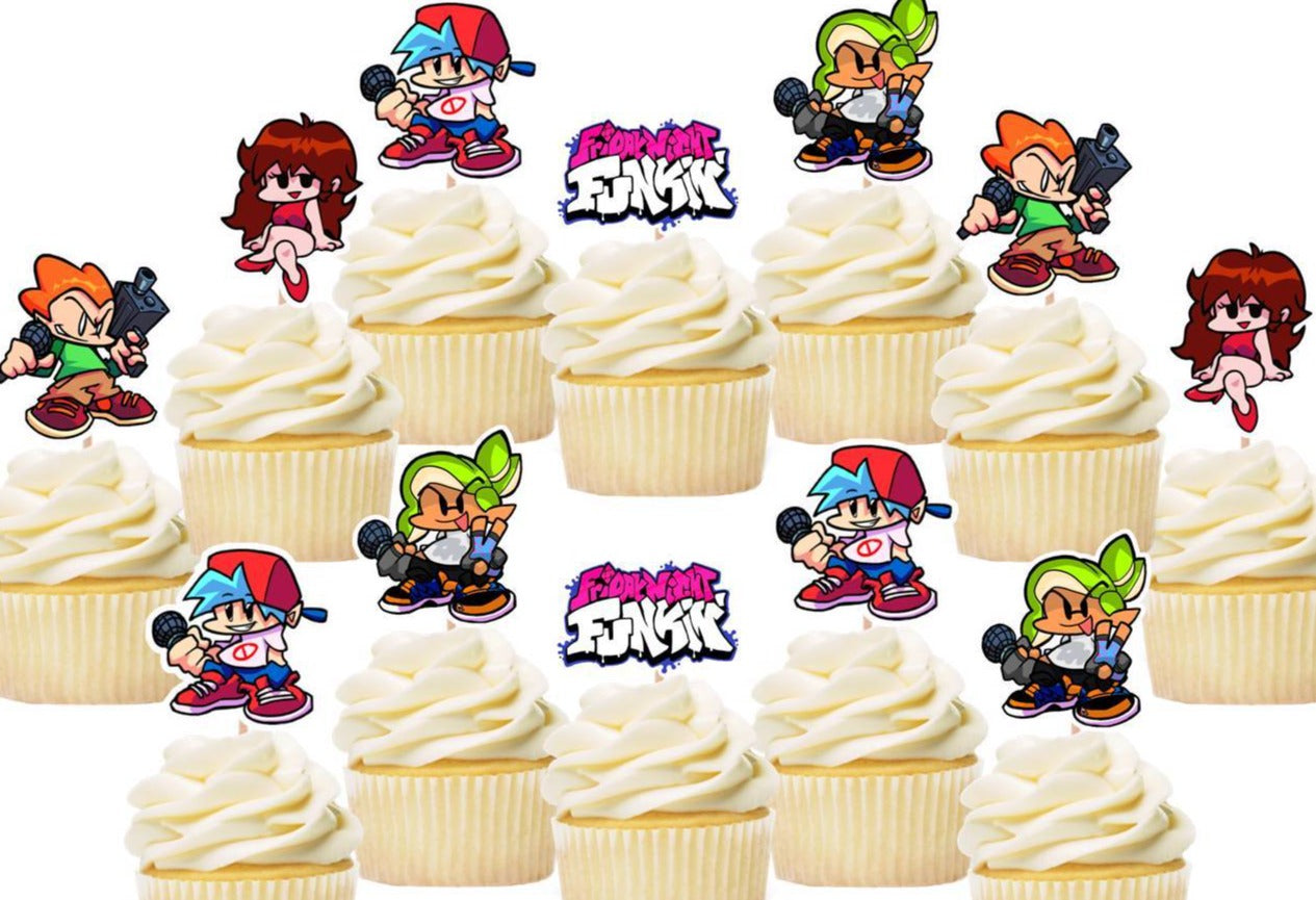Friday Night Funkin Cupcake Toppers – Party Mania USA friday-night-funkin-cupcake-toppers-party-mania-usa