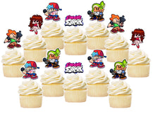 Load image into Gallery viewer, Friday Night Funkin Cupcake Toppers, Party Supplies