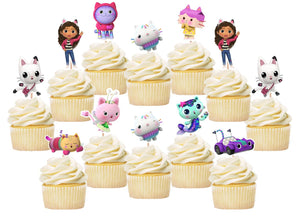 Gabby's Dollhouse Cupcake Toppers Party Supplies