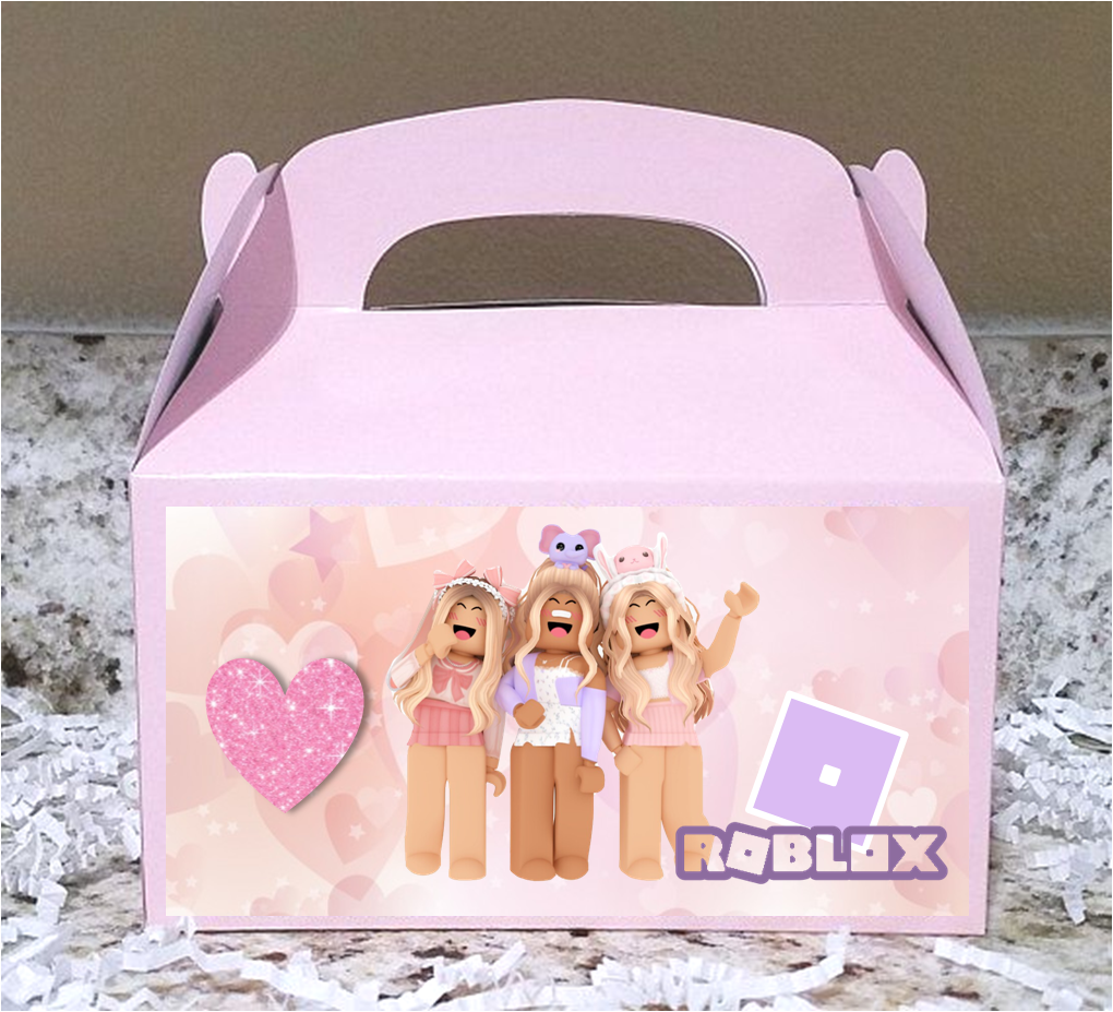 12 Roblox party favor treat box personalized Set of 12 birthday box,  personaliza