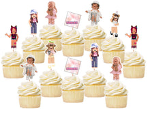 Load image into Gallery viewer, Girl Roblox Cupcake Toppers Party Supplies, Party Supplies