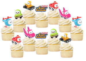 Go Go Cory Carson Cars Cupcake Toppers, Handmade