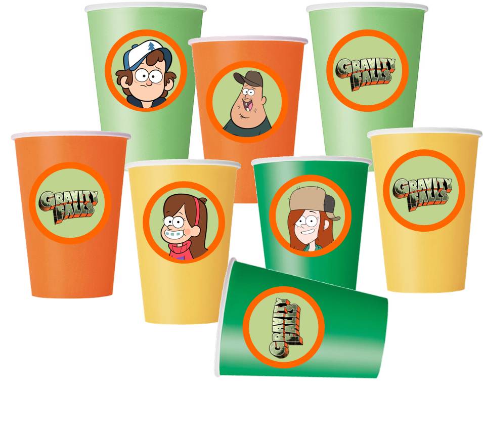 Gravity Falls Party Cups