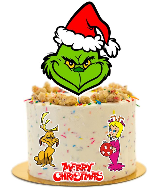 Christmas Grinch Cake Topper