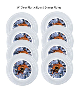 Grizzy and the Lemmimgs Clear Plastic Disposable Party Plates, 8pc per Pack, Choose Size