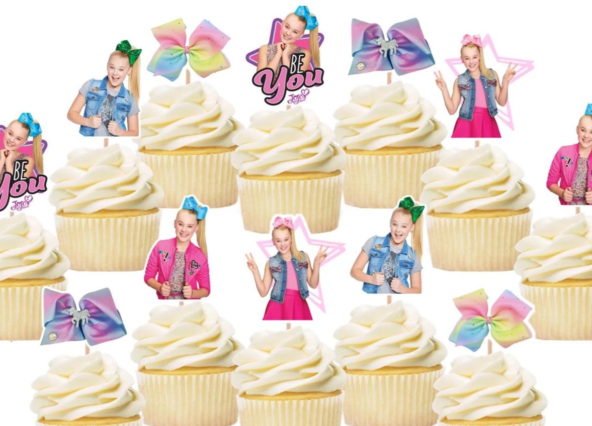 Jojo Siwa Cupcake Toppers, Party Supplies