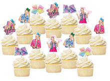 Load image into Gallery viewer, Jojo Siwa Cupcake Toppers, Jojo Siwa Cake Decorations, Handmade