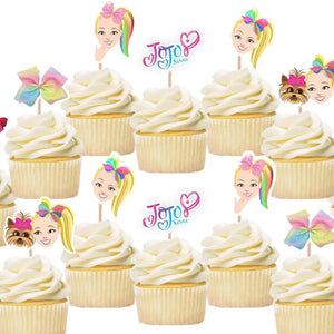 Jojo Siwa Cupcake Toppers, Jojo Siwa Birthday Party Supplies