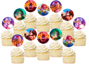 Super Mario bros. cupcake toppers