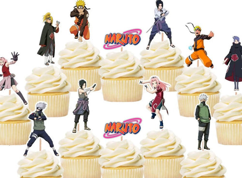 Naruto Cupcake Toppers, Handmade