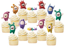 Load image into Gallery viewer, Oddbods Cupcake Toppers, Handmade