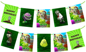 Plants vs Zombies Birthday Banner