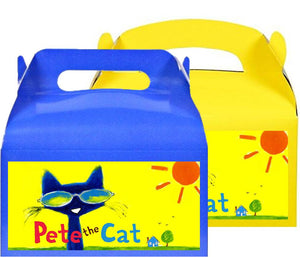 Pete The Cat Treat Favor Boxes, Party Supplies