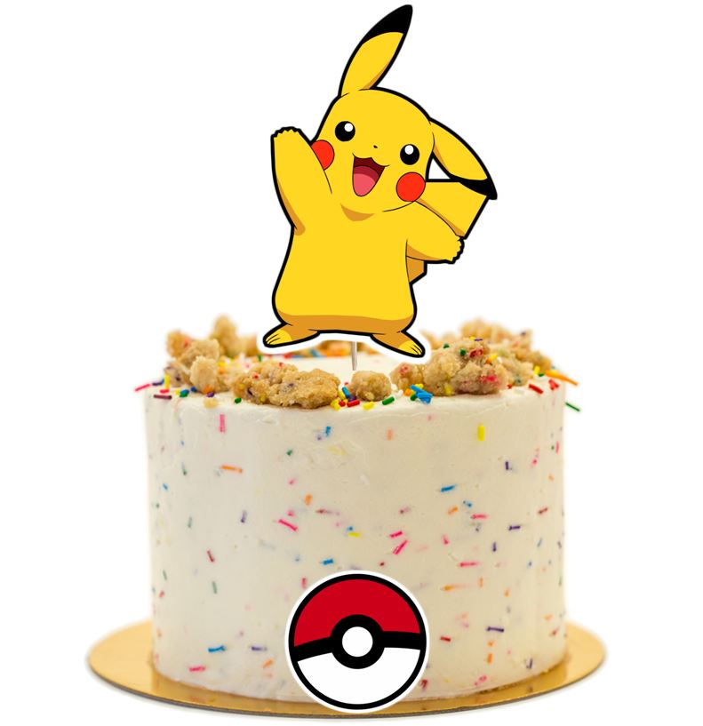 Pikachu Birthday Cake Topper, Pokemon Birthday Party Supplies Cake ...