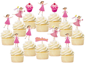 Pinkalicious Cupcake Toppers, Handmade
