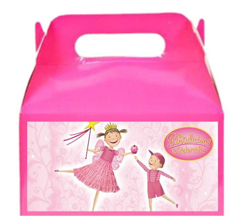 Pinkalicious treat favor boxes, party supplies