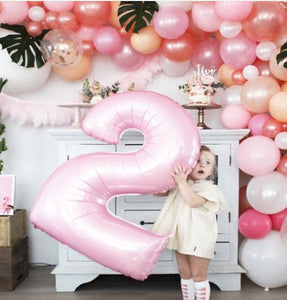 40" Light Pink Number Balloon