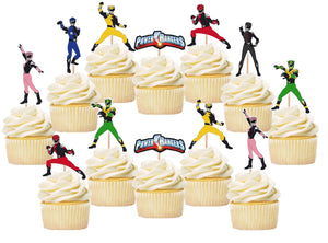 Power Rangers Cupcake Toppers, Handmade