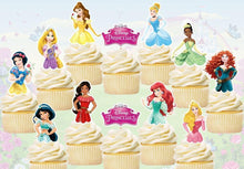 Load image into Gallery viewer, Disney Princess Cupcake Toppers