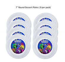 Load image into Gallery viewer, Rainbow Friends Clear Plastic Disposable Party Plates, 8pc per Pack, Choose Size