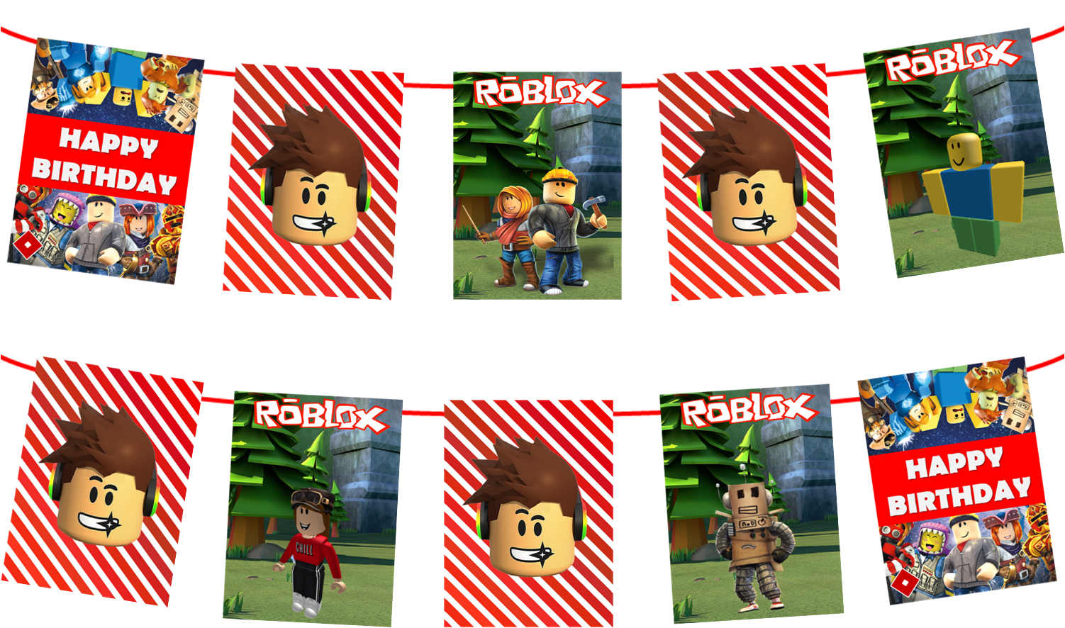 Roblox Boys backdrop 5ft x 7ft