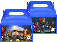 8 Pack Roblox Birthday Party Treat Favor Boxes, Blue