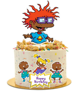 African Rugrats Cake Topper, Afro 