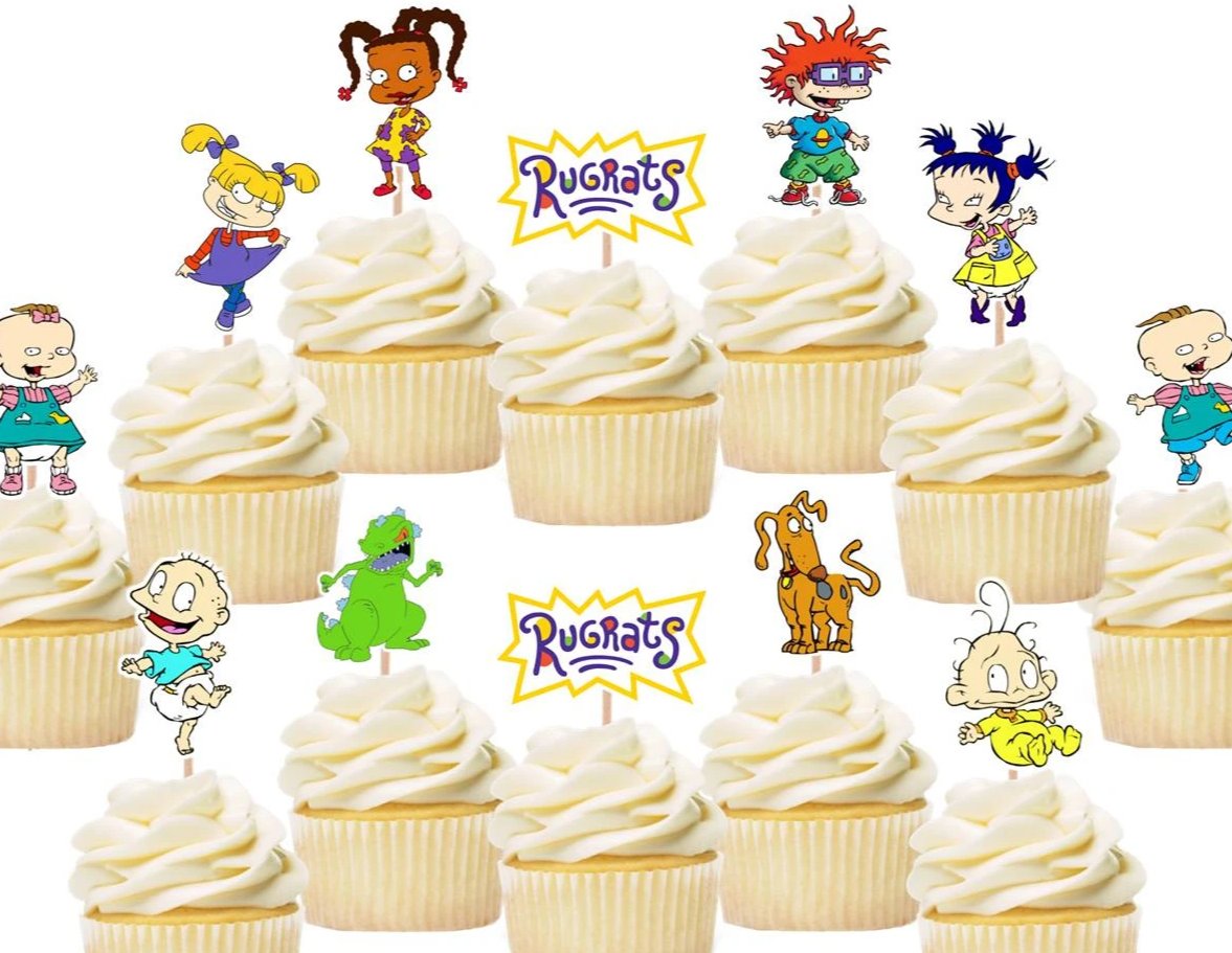 Rugrats cupcake toppers, cake decorations