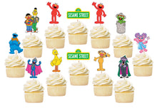 Load image into Gallery viewer, Sesame Street Cupcake Toppers, Handmade