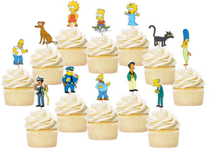 The Simpsons Cupcake Toppers, Handmade
