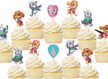 Load image into Gallery viewer, Skye Everest cupcake toppers, cake decorations