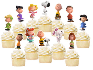 Snoopy Cupcake Toppers, Handmade
