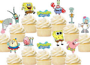 Spongebob cupcake toppers
