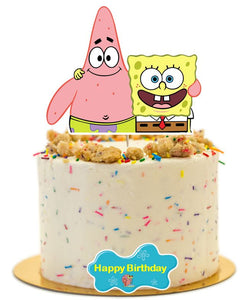 Spongebob Cake Topper, Handmade, Party Supplies