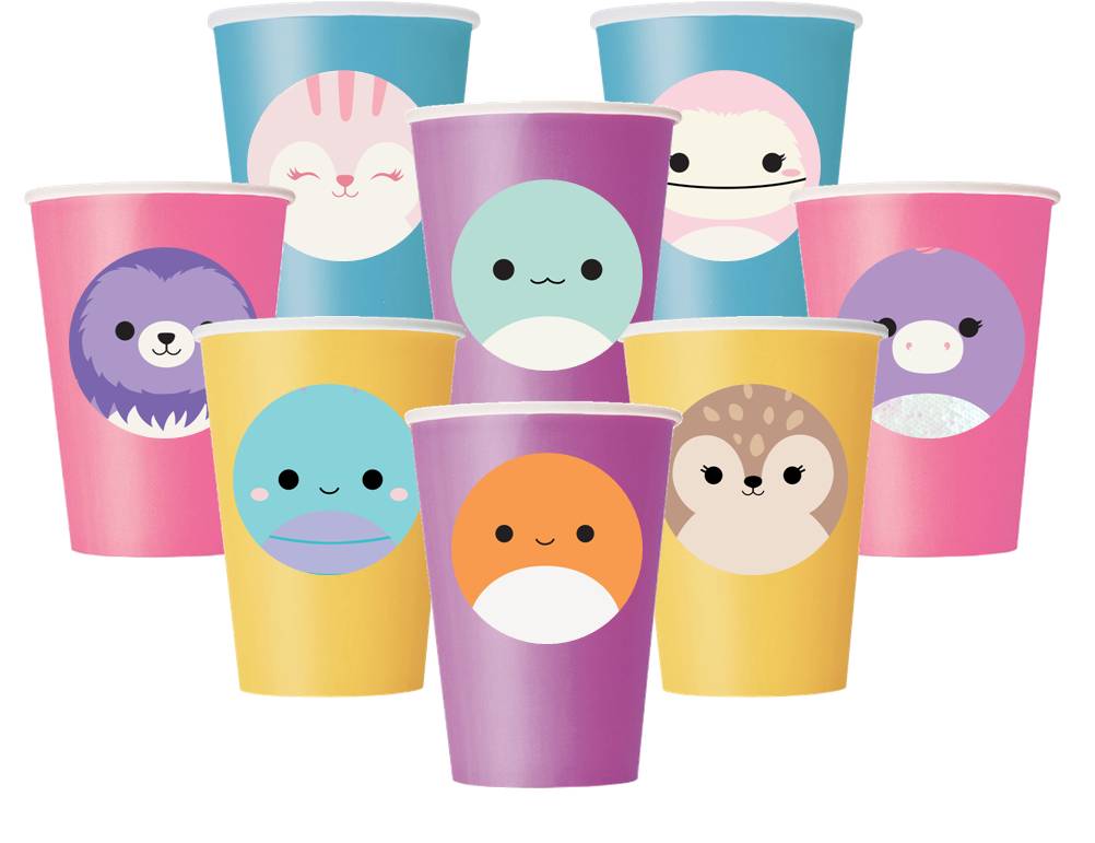 Squishmallows Party Paper Cups 8 piece, Party Supplies