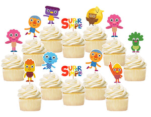 Super Simple Songs Cupcake Toppers, Handmade