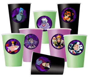 Disney Villains Party Cups Supplies