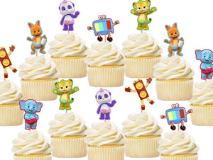 Word Party cupcake toppers, cake decorations