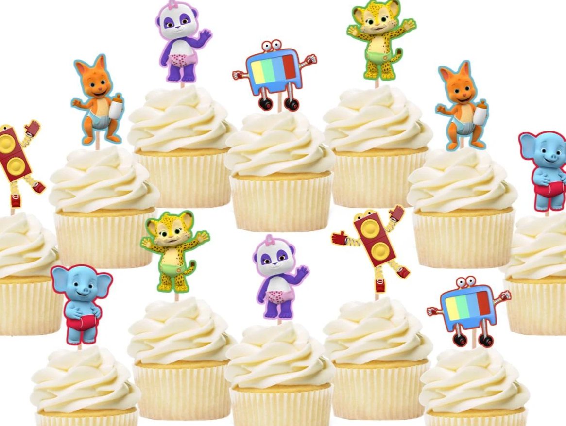 Word Party cupcake toppers, cake decorations