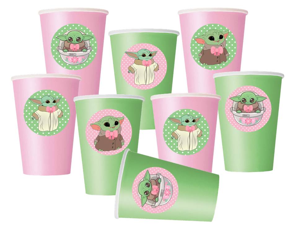Baby Girl Yoda Party Paper Cups