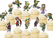 Load image into Gallery viewer, Legend of Zelda Cupcake Topper, party supplies