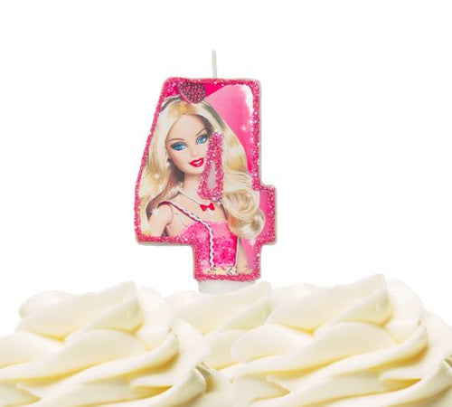 Barbie Birthday Number candle
