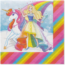 Load image into Gallery viewer, Barbie Unicorn Lunch Napkins