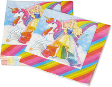 Load image into Gallery viewer, Barbie Unicorn Paper Luncheon Birthday Napkins, 10ct