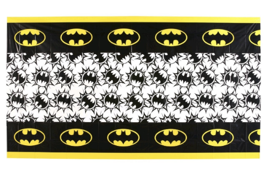 Batman Party Supplies, Batman Table cover, Classic Yellow Black Batman Party
